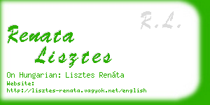 renata lisztes business card